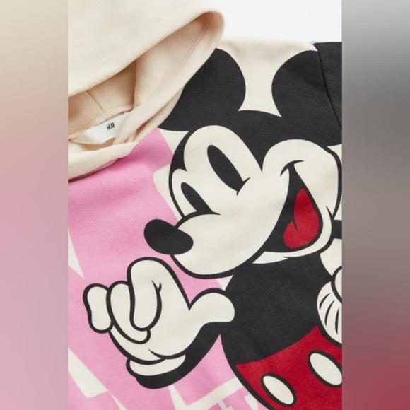 Oversized printed hoodie - cream/mickey mouse - Picture 2 of 10